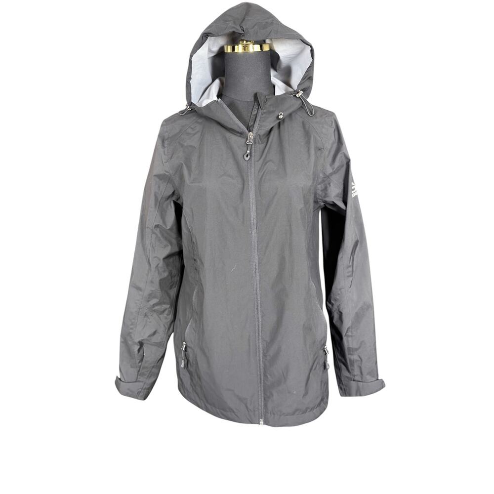 GERRY G Hooded Windbreaker Jacket Black Gray Size M Unisex